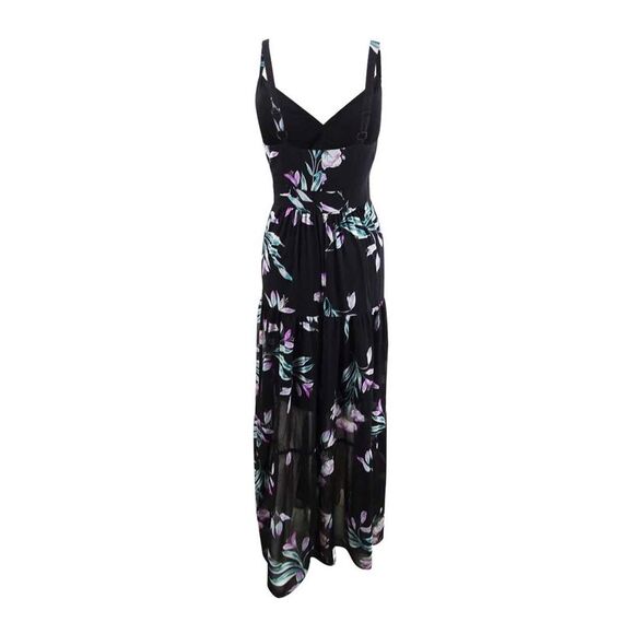 Rachel Rachel Roy Women's Printed Cutout Maxi Dress - Black Combo - Picture 2 of 2